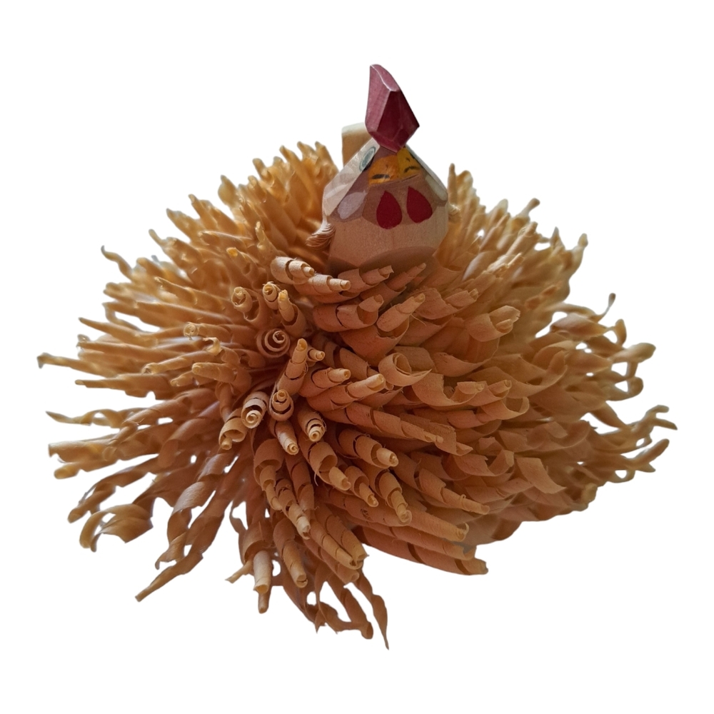 Japanese Hand Carved Chicken on Nest